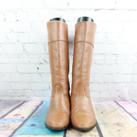 Vintage LL Bean Brown Leather Knee High Tall Riding Boot Size 6.5 B - Picture 4 of 9